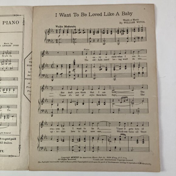 1920s 1930s Vintage Sheet Music  Mickey Rooney Judy Garland Indian Love Call - Picture 16 of 16